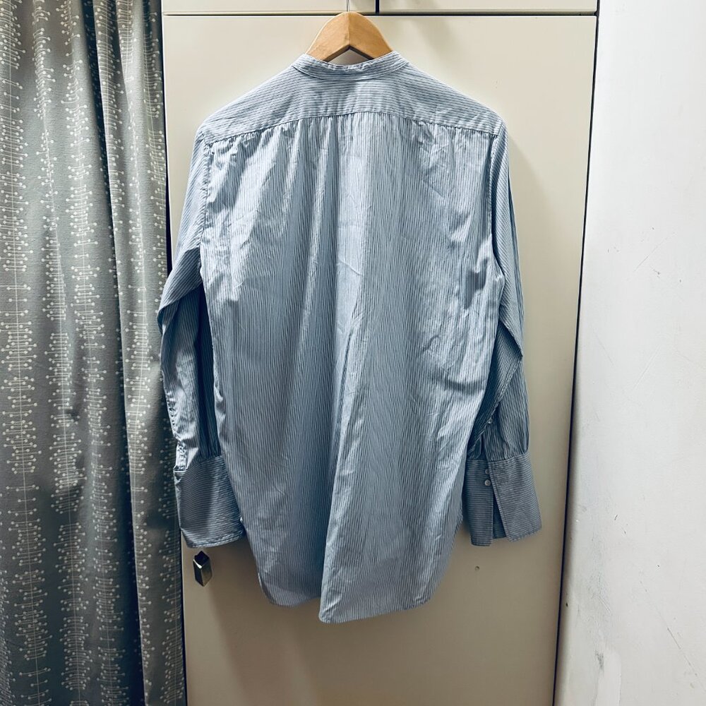 EUC Nili Lotan Faye Blue Striped Button-Up Shirt - Picture 5 of 9